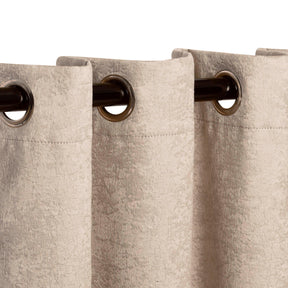 Blackout Senna Solid Textured Grommet Curtain Panels. Set of 2