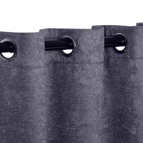 2 Panel Blackout Curtains Senna Solid Textured Grommet Window Panels