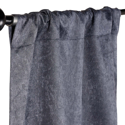 2 Panel Blackout Curtains Senna Solid Textured Grommet Window Panels