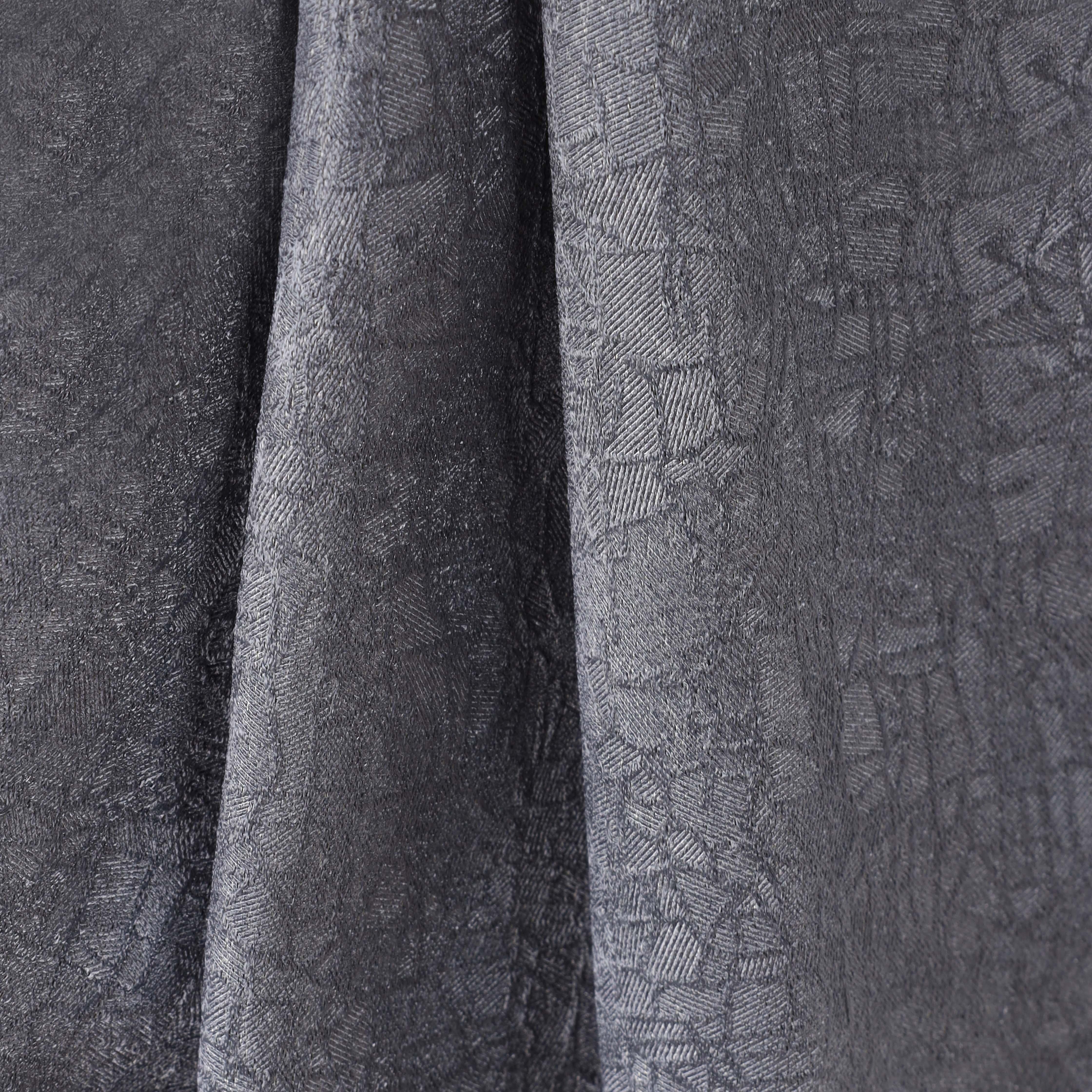 Blackout Senna Solid Textured Grommet Curtain Panels Set