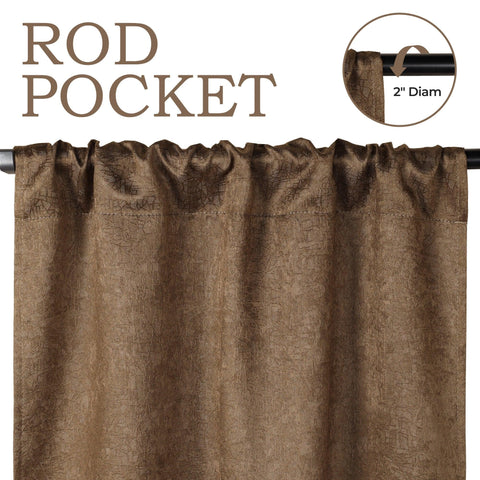 2 Panel Blackout Curtains Senna Solid Textured Grommet Window Panels
