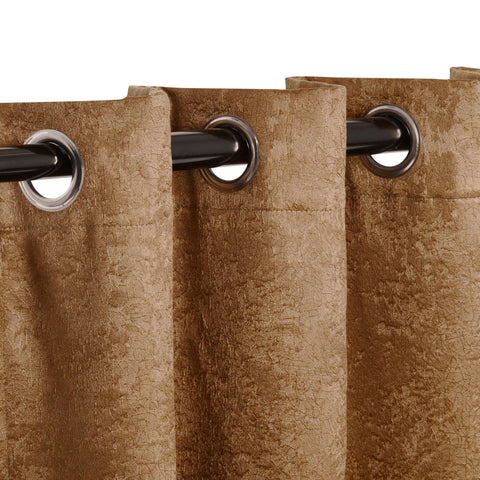 2 Panel Blackout Curtains Senna Solid Textured Grommet Window Panels