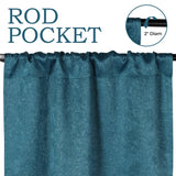 Blackout Senna Solid Textured Grommet Curtain Panels Set
