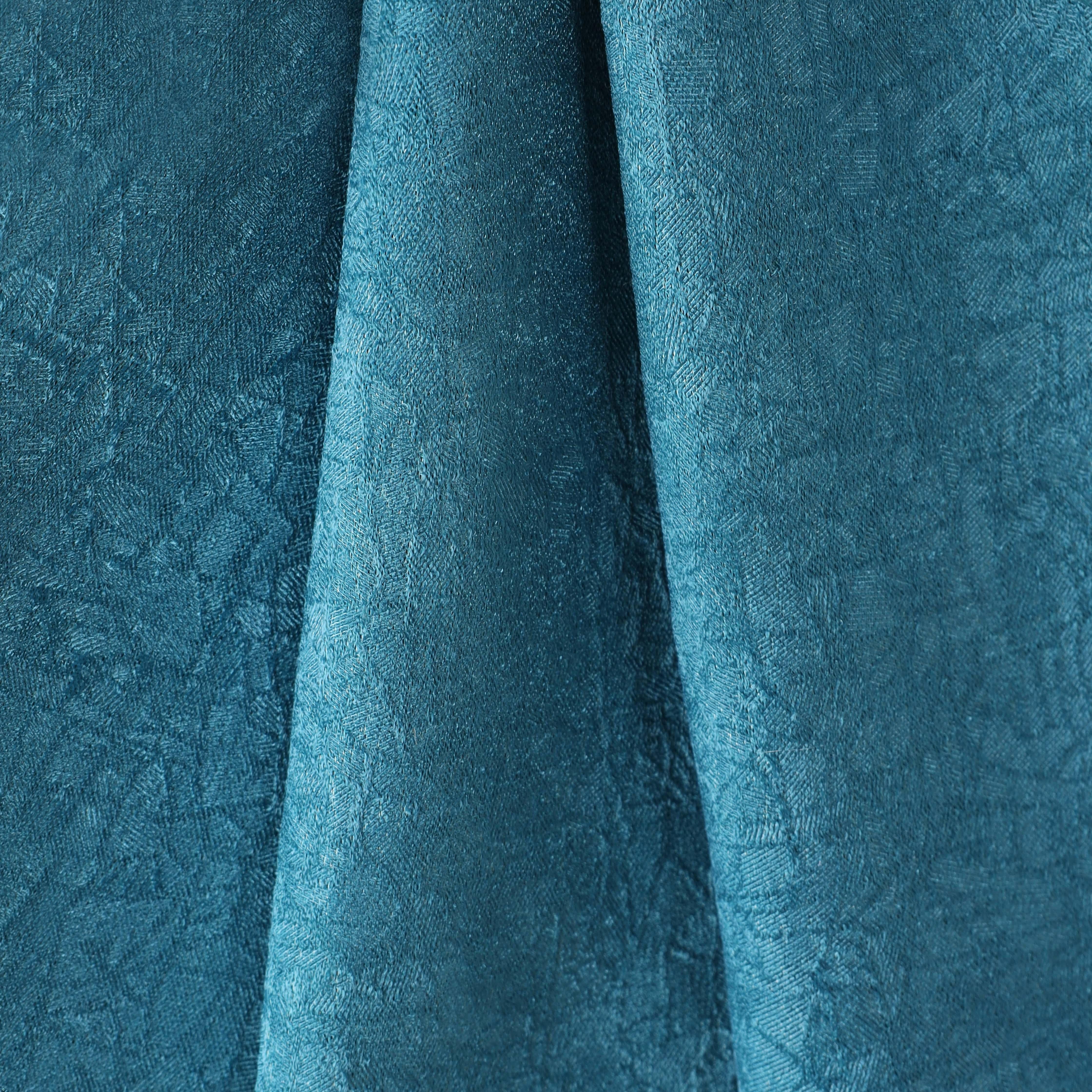 Blackout Senna Solid Textured Grommet Curtain Panels Set