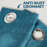 Blackout Senna Solid Textured Grommet Curtain Panels. Set of 2