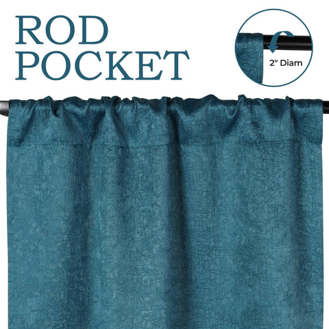 2 Panel Blackout Curtains Senna Solid Textured Grommet Window Panels