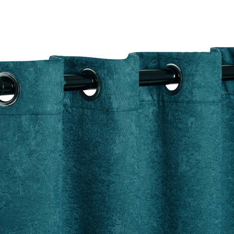 2 Panel Blackout Curtains Senna Solid Textured Grommet Window Panels