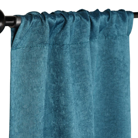 2 Panel Blackout Curtains Senna Solid Textured Grommet Window Panels