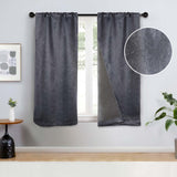 Blackout Senna Solid Textured Grommet Curtain Panels. Set of 2