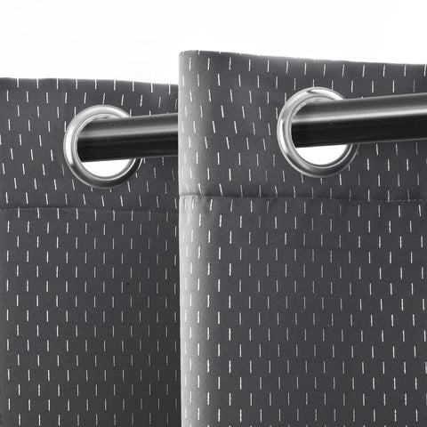 Modern Shimmer Washable Room Darkening Blackout Curtains, Set of 2
