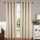 Modern Shimmer Washable Room Darkening Blackout Curtains, Set of 2