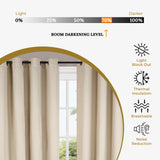 Modern Shimmer Washable Room Darkening Blackout Curtains, Set of 2