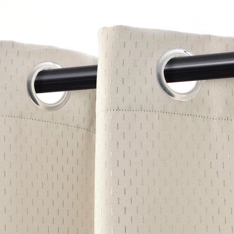 Modern Shimmer Washable Room Darkening Blackout Curtains, Set of 2