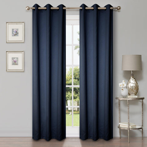 Modern Shimmer Washable Room Darkening Blackout Curtains, Set of 2