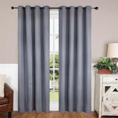 Modern Shimmer Washable Room Darkening Blackout Curtains, Set of 2