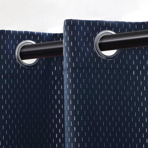 Modern Shimmer Washable Room Darkening Blackout Curtains, Set of 2