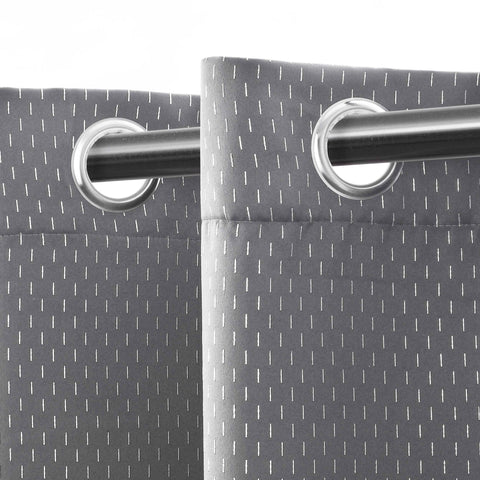 Modern Shimmer Washable Room Darkening Blackout Curtains, Set of 2