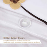 100% Cotton Blossom Floral Embroidered Duvet Cover Set