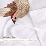 100% Cotton Blossom Floral Embroidered Duvet Cover Set