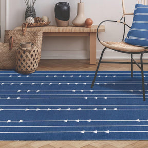 Bohemian Arrow Line Pattern Indoor Outdoor Area Rug