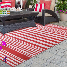 Modern Stripes Large Indoor Outdoor Pattern Area Rug