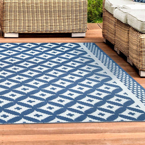 Modern Geometric Lattice Indoor Outdoor Area Rug