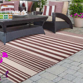 Modern Stripes Large Indoor Outdoor Pattern Area Rug