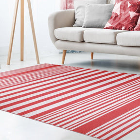Modern Stripes Large Indoor Outdoor Pattern Area Rug