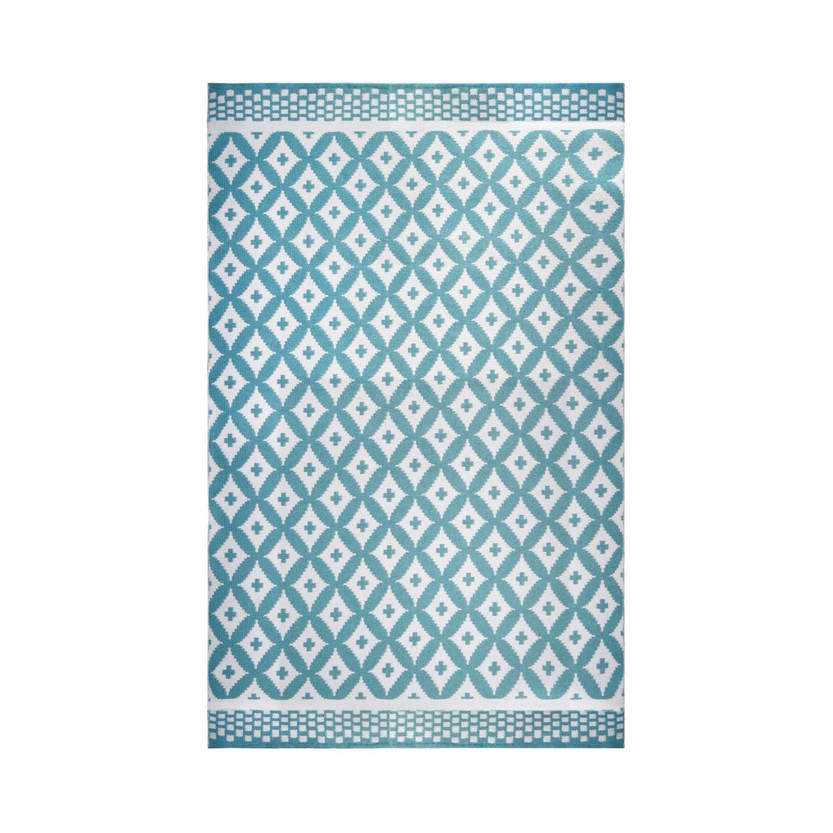 Modern Geometric Lattice Indoor Outdoor Area Rug