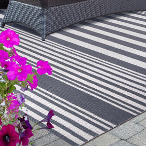 Modern Stripes Large Indoor Outdoor Pattern Area Rug