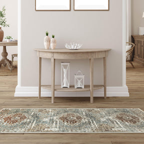 Bodhi Vintage Floral Medallion Indoor Area Rugs or Runner Rug