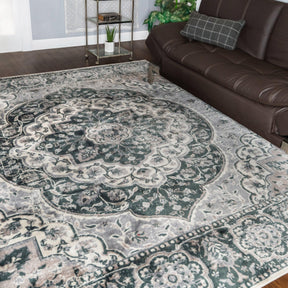 Bodhi Vintage Floral Medallion Indoor Area Rugs or Runner Rug