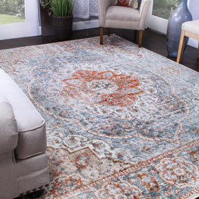 Bodhi Vintage Floral Medallion Indoor Area Rugs or Runner Rug