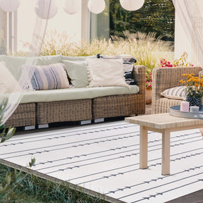 Bohemian Arrow Line Pattern Indoor Outdoor Area Rug