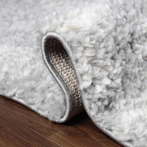 Bohemian Geometric Indoor Plush Shag Area Rug with Tassels