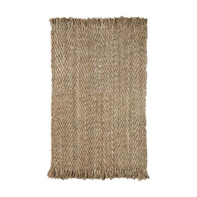 Bohemian Handwoven Natural Braided Jute Reversible Indoor Area Rug