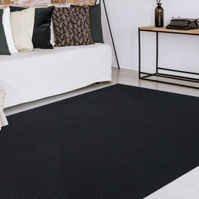 Bohemian Indoor Outdoor Rugs Solid Rectangle Braided Area Rug