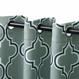 Bohemian Trellis Printed Eclectic Blackout Grommet Curtain Panel Set