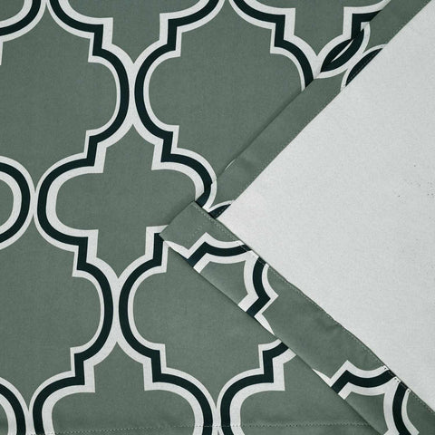 Bohemian Trellis Printed Eclectic Blackout Grommet Curtain Panel Set