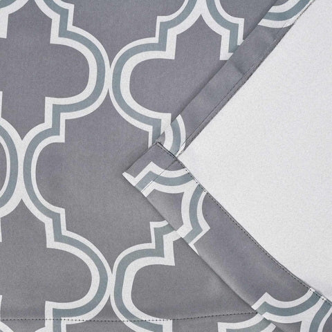 Bohemian Trellis Printed Eclectic Blackout Grommet Curtain Panel Set
