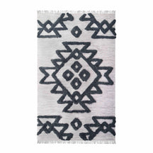Bohemian Wool Geometric Medallion Fringe Indoor Area or Runner Rug