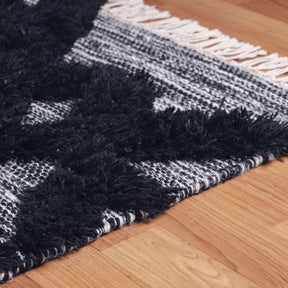 Bohemian Wool Geometric Medallion Fringe Indoor Area or Runner Rug