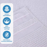 Brea Zero Twist Cotton Ribbed Geometric Border 12 Piece Towel Set