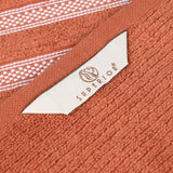 Brea Zero Twist Cotton Ribbed Geometric Border 3 Piece Towel Set