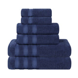 Zero Twist Cotton Ribbed Towel Set 6-Piece - Brea