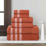 Zero Twist Cotton Ribbed Towel Set 6-Piece - Brea