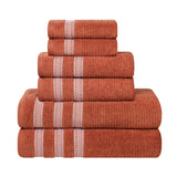 Zero Twist Cotton Ribbed Towel Set 6-Piece - Brea