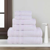 Zero Twist Cotton Ribbed Towel Set 6-Piece - Brea