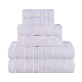 Zero Twist Cotton Ribbed Towel Set 6-Piece - Brea