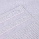 Brea Zero Twist Cotton Ribbed Geometric Border Bath Sheet Set of 2